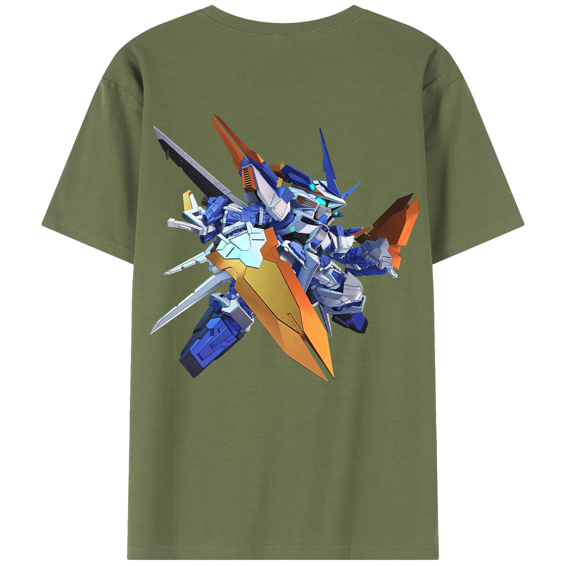 （画像用） 機動戦士ガンダム Mobile Suit Gundam 綿100％半袖Tシャツ（背面プリント）